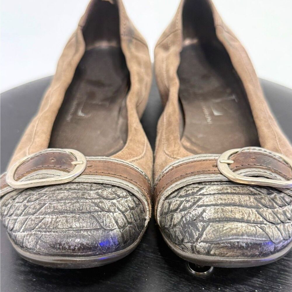 AGL	Monika cap toe ballet flat snake leather buckle - Picture 4 of 8